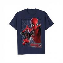 Marvel Spider-Man Far From Home New Suit Logo Poster T-Shirt L blue