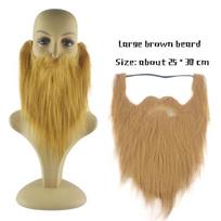 „Pasidaryk pats“ puošni suknelė netikra barzda, ilga pūkuota barzda „Cosplay“ kostiumo rekvizitų modeliavimas 2 beige