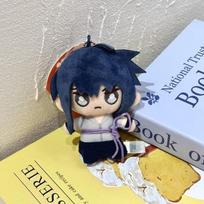 Naruto pliušinis raktų pakabukas su PP medvilnės užpildu anime gerbėjams Uchiha Sasuke blue