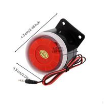 120dB Mini Powerful Alarm Horn, Commercial Alarm, 12V/24V/220V, Security Warning Wiring DC12V With Plug DC12V