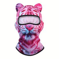 3D Katės Gyvūno Slidinėjimo Balaklava Slidinėjimo Kaukė su Ausimis, Tinka Muzikos Festivaliams, Rave'ams, Slidinėjimui, Helovinui ar Lauko Šventėms rožinė