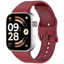 Smooth Solid Color Silicone Watch Band for Xiaomi Band 10 Pro 9 Pro Redmi Watch 6, Replacement Bracelet Strap, Strap Only For Xiaomi Band 10 Pro / 9 Pro / Redmi Watch 6 raudona
