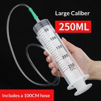 Patvarus didelės talpos plastikinis švirkštas 60ml-500ml Automobilio alyvos siurbimo įrenginys Tinka laboratoriniam dozavimui, klijų dozavimui 250ml and 1M tube