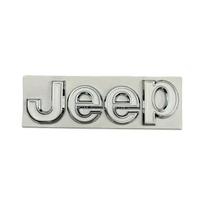 Metalinė lipdukas JEEP Wrangler Tj Jk Jl Grand Cherokee Commander Renegade Liberty Compass Patriot Automobilio Priekinės Bagažinės Šoninis Emblema sidabro baltos spalvos