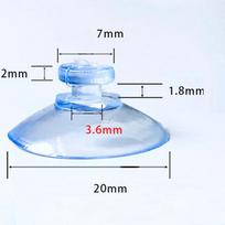 10 vnt siurbtukų bet kokio tipo plataus asortimento skaidraus plastikinio guminio korpuso siurbtukai 20mm