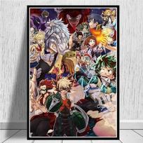 Japonų Anime My Hero Academia Plakatas Nuotraukos Sienos Drobės meno Spaudinys Animacinis Tapyba Svetainei Namų Dekoras Cuadros 21cm×30cm NoFrame gray