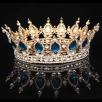 Crystal Queen King Tiaras ir karūnos Vestuvių Diadema Nuotakai Moterų galvos apdangalai Plaukų papuošalai Vestuviniai galvos papuošalai Priedai beige