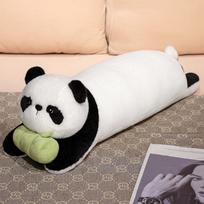 Didžioji panda ilga pagalvė miegojimui ant šono, nėščioms moterims, miegojimui lovoje, kojų pagalvė, miela maža panda, pagalvėlė prie lovos, sofos pagalvėlė 90cm0.78kg white