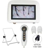 50X/200X Plaukų folikulų galvos odos odos analizatorius Detektorius Didinamasis mikroskopas LCD Skaitmeninis dermatoskopas Galvos odos plaukų detektorius Testeris US Plug gray