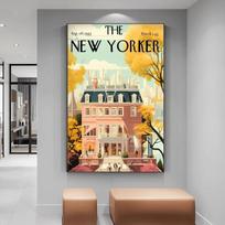 The New Yorker žurnalo drobės plakatai Sienų meno plakatas Namų kavos dekoracija Sienų tapyba Svetainės Miegamojo Koridoriaus dekoras 30cm×40cm NoFrame beige