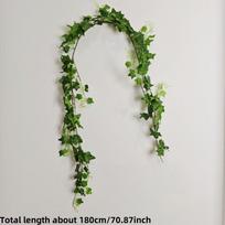 Dirbtinių gebenių sienų dekoras Tanki lapija Vieno vijoklio grotelės Minimalistinis pakabinamas tinklelis stilingam botaniniam vidaus/lauko dekorui gray