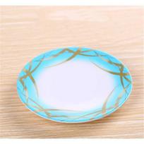 small round Plastic Japan Food Sushi Melamine Dish Rotary Sushi Plate Round Colorful Conveyor Belt Sushi Serving dinner plates white