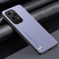 Prabangus PU odinis dėklas Honor 200 Lite 5G 200Lite galiniam dangteliui silikoninė apsauga telefono dėklas Honor 200 Pro Honor200 Lite For Honor 200 Pro šviesiai violetinė spalva