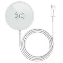 PEDEA belaidis magnetinis įkroviklis 15W - USB-C, sidabrinis/baltas