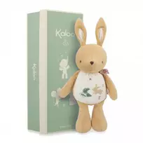Kaloo šiugždančio triušio minkštas žaislas 28 cm dovanų dėžutėje Petites Chansons kolekcija