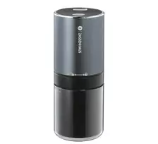 Zassenhaus Mini Master USB kavos malūnėlis, kūginiai keraminiai girnos, įkraunamas, juodas/sidabrinis