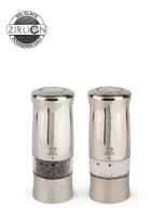 Peugeot Zeli Duo PM+SM Z elektrinis druskos ir pipirų malūnėlių rinkinys sidabrinis 14 cm