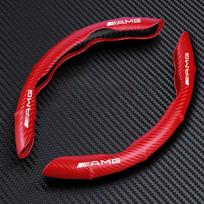 Neslystanti anglies pluošto automobilio vairo apdaila Mercedes-Benz AMG C500 C200 C300 A B C E GLA CLA GLK GL ML GLE amg raudona