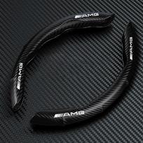Neslystanti anglies pluošto automobilio vairo apdaila Mercedes-Benz AMG C500 C200 C300 A B C E GLA CLA GLK GL ML GLE amg juoda