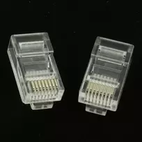 Gembird LC-8P8C-001/50 RJ45 Cat5e Kištukas 8P8C 30µ Auksavimas 50 vnt. Permatomi