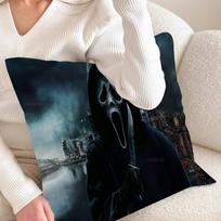 S-Klyksmas G-Ghostface Pagalvės užvalkalas Poliesteris Sofos pagalvės Dekoratyvinės pagalvės Namų dekoras Pagalvės užvalkalas 16x16Inch