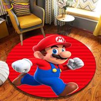 Animacinis filmas Mario Bros apvalios zonos kilimėliai Svetainės grindys Kilimėlio kambario dekoras Namų kilimėliai Žaisti Kilimėlis Mielas Kilimėlis Kilimas Anime Kilimėliai 60cm