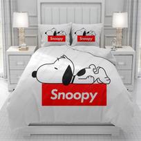 Snoopy 3D patalynės užvalkalas vyrams moterims/vaikams KID Spausdintas Disney animacinis filmas Patalynės komplektas Antklodė Lova Minkšta 135x200cm 3pcs