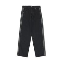 Adidas Originals Firebird FW25 Adicolor Dryžuotos Minimalistinės Patogios Laisvalaikio Vidutinio Juosmens Džinsai Vyriški džinsai KD1497 33 black