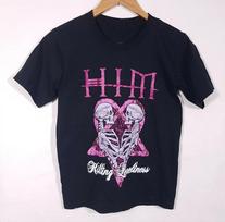 HIM band shirt  S-4XL For fan with short sleeves Cotton CG329 Unisex T-Shirt XL white