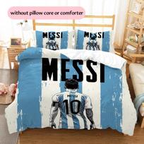 Cristiano Ronaldo ir Lionelis Messi Raštas Patalynės Antklodės Komplektas Namų Dekoras Dovana (1 * antklodės užvalkalas + 2 * pagalvės užvalkalai be šerdies) 135x200cm