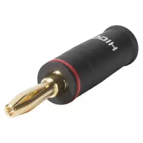 Sommer Cable HICON bananinis kištukas su varžtiniu gnybtu, raudonas kodavimas, 4 mm, auksuotas