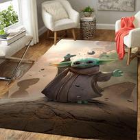 1 vnt. Disney Žvaigždžių karai Yoda rašto kilimas Plotinis kilimas Neslystantis kilimas Skalbiamas rankomis Grindų kilimėlis Tinka svetainei, miegamajam, namų dekoravimui 100cm by 120cm