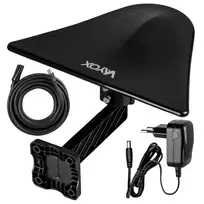 VAYOX DigiActiv VA0023 Active External DVB-T/T2 Antenna 4G LTE VHF UHF Black