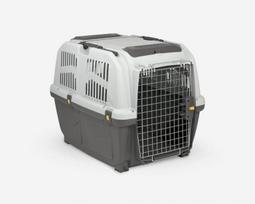 Plastikinis transportavimo narvas MPS Skudo IATA 6 dydžio, pilkai grafitinis