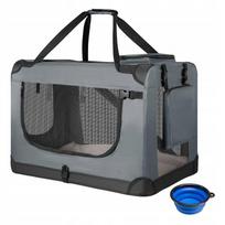 Šuns transportavimo dėžė CARRY BAG, pilka, XL, 56x81x58 cm, vidutiniam šuniui