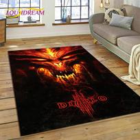 Diablo 3D Retro žaidimų kilimas kilimėlis miegamojo svetainės namų sofos dekoravimui, vaikų žaidimų didelis dekoras grindų kilimėlis dovana 80x120cm( 31x47in)