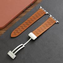 Leather Magnetic Band for Apple Watch Ultra 2 49mm Loop Bracelet for iWatch Series 10 9 8 7 6 5 se 42 46mm 45 41mm 40 44mm Strap for iwatch 10 46mm šviesiai ruda spalva