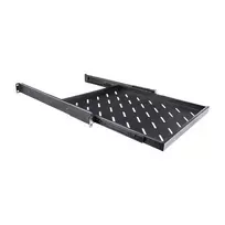 RACKTEL RL-P800W 1U 19 colių ištraukiama lentyna 800 mm gylio stovui, 50 kg talpa, juoda