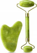 Veido, akių ir kaklo masažuoklių rinkinys JADE GUA SHA, žalias