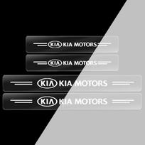 Automobilio slenksčio apsauga Skaidrus dekoratyvinis lipdukas su ženkleliu KIA Ceed Sportage Rio K5 Optima Cerato Proceed Venga Sedona Forte black