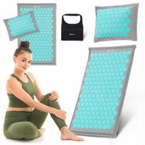 Akupresūros kilimėlis ECO Linen su kokoso pluoštu ir grikių pagalve, 68 cm