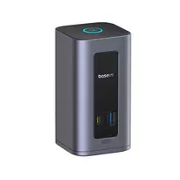 Baseus Nomos NU1 Air Spacemate 12-in-1 USB-C Docking Station, 2x HDMI 4K@60Hz, 2x DP 4K@60Hz, 2x USB-C, 2x USB-A 5Gbps, 2x USB-A 2.0, RJ45 Gigabit Ethernet, Grey