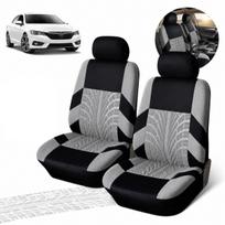 Automobilio priekinės sėdynių užvalkalai, juoda-pilka