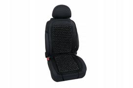 Medinė karoliukų sėdynės pagalvėlė automobiliui, juoda