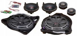 Garsiakalbių rinkinys AUDIO SYSTEM MFit Mercedes S205, 3 juostų, su 20 cm žemųjų dažnių garsiakalbiais, priekis