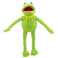 Anime Kermi varlė Juokinga Kawaii pliušinė lėlė Rankinė lėlė Kuprinė Varlė Mielas pliušinis žaislas Ventriloquo pasirodymų rekvizitai Kūdikiui green