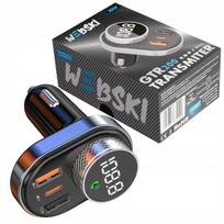 Automobilinis FM siųstuvas su Bluetooth ir 30W įkrovikliu
