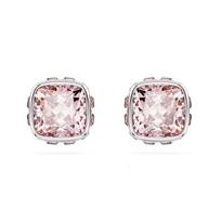 Swarovski gimimo akmens kvadratinio pjovimo kristalo rodžio padengto cirkonio auskarai-studukai Rožiniai moteriški auskarai 5660799 Box+Shopping Bag white