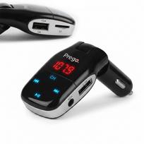 FM siųstuvas su Bluetooth 5.0, laisvų rankų įranga, 2.1A kroviklis, 2 USB, AUX, microSD