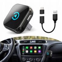 Belaidis USB C adapteris automobiliui, CarPlay ir Android, WiFi, 2 viename, mini dydžio